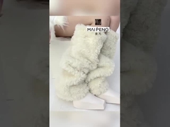 Winter Fluffy Fleece Stacked Thick Fashionable Women Leg Warmers