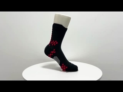 Terry Custom Cycling Socks Abrasion Resistant 3D Dots Crew Sport Socks