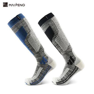 acheter Chaussettes de ski chaudes épaisses sur mesure chaussettes de ski douces en laine mérino haute genou online manufacture