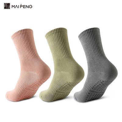 Mua Vớ cotton thoáng khí không trơn trượt Yoga thể thao Yoga Pilates Crew Grip Vớ tùy chỉnh online manufacture