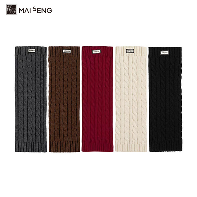 Buy Winter Trendy Women Leg Warmers Woven Labels Cable Knit Leg Warmers Socks online manufacture