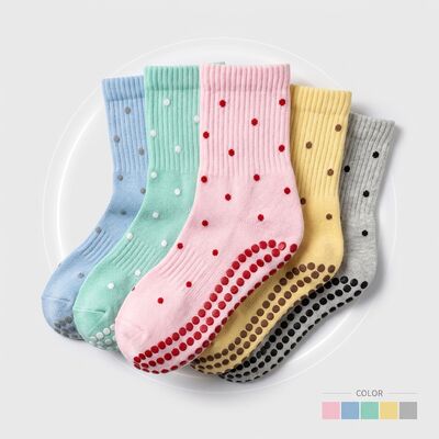 satın al Özel Polka Dot Yumuşak Pamuk Kaymaz Pilates Çorapları online manufacture