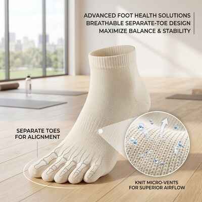 acheter Chaussettes de yoga antidérapantes en coton biologique en bambou écologiques, chaussettes recyclées durables à poignée fabrication en ligne