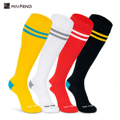 Des chaussettes de football à haute tenue pour hommes anti-dérrapage Compression des chaussettes de football Logo personnalisé