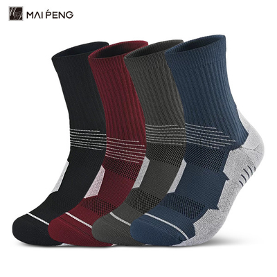 Des chaussettes de randonnée épaisses et respirantes sur mesure, absorbant la sueur, des chaussettes de camping en plein air.