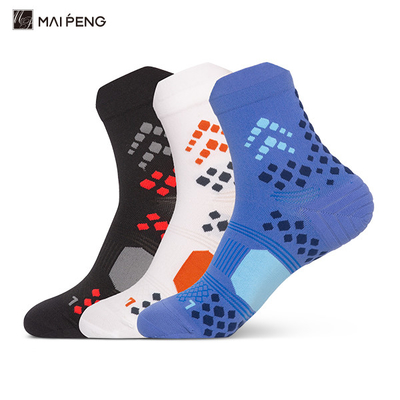 Terry chaussettes de vélo sur mesure résistant à l'abrasion 3D points chaussettes de sport d'équipage