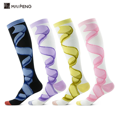Breathable Compression Socks 20-30 Mmhg Long Compression Stockings For Running