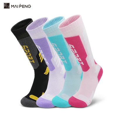Chaussettes de ski chaudes en plein air en hiver en coton épais Unisexe chaussettes de sport haute hauteur du genou